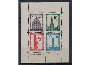 BADEN (FRENCH OCCUPATION) 1949 Pro Freiburg s/s MNH**