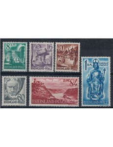 RHINELAND-PALATINATE (FRENCH OCCUPATION) 1948 Views 6v MNH**