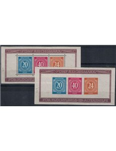 GERMANIA (OCC. ANGLO-AMERICANA-SOVIETICA) 1946 Esp. filatelica 2 BF MH*