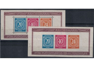 GERMANIA (OCC. ANGLO-AMERICANA-SOVIETICA) 1946 Esp. filatelica 2 BF MH*