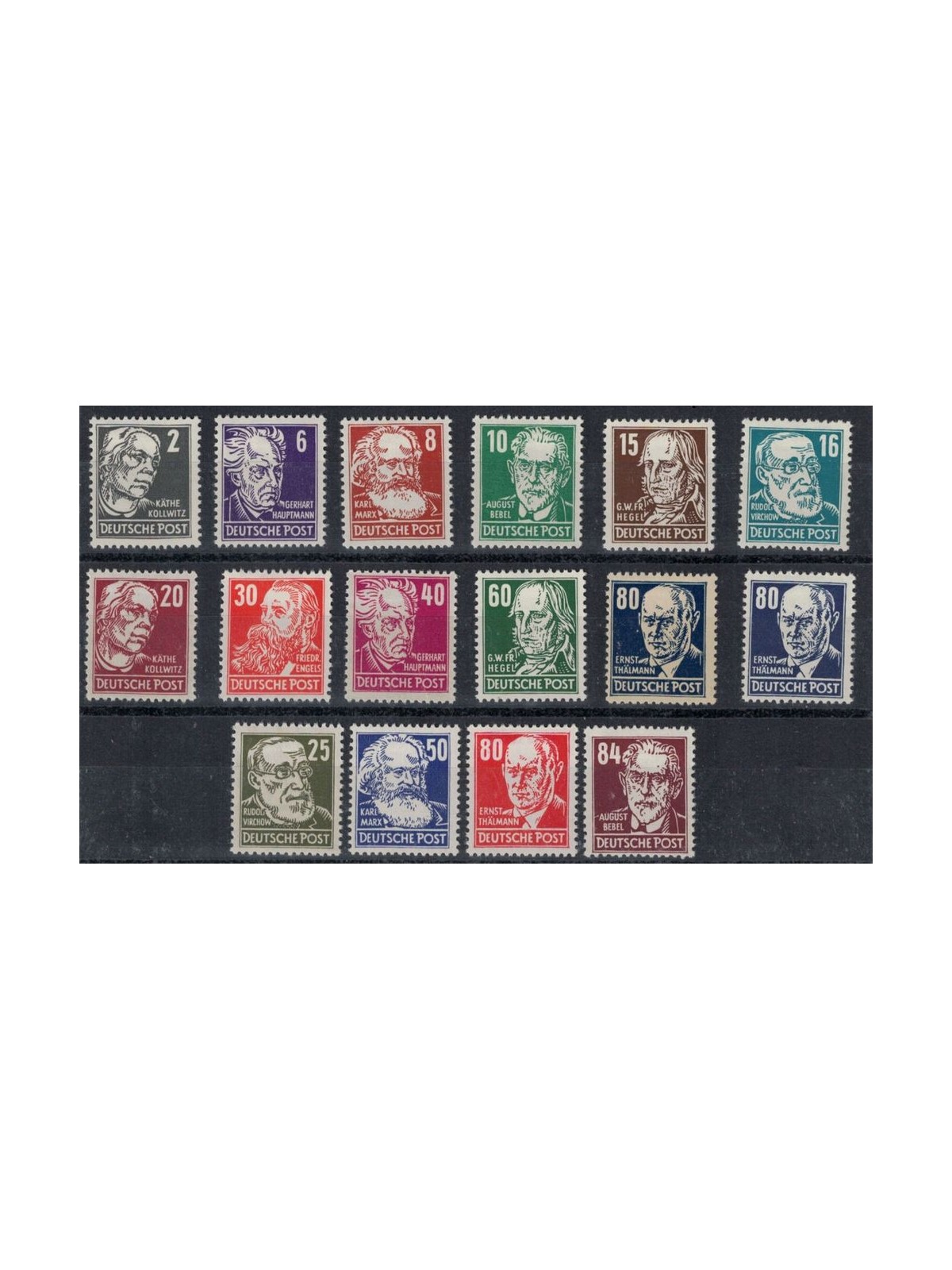GERMANY GDR 1952 Political figures 15v MH* ©