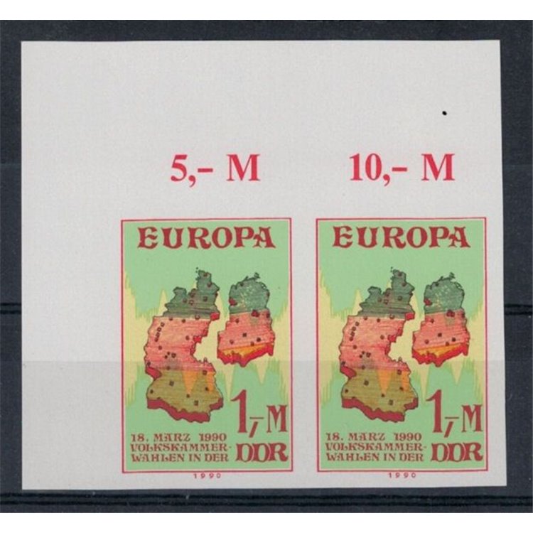 GERMANY GDR 1990 Unissued stamp trial 1v MNH**