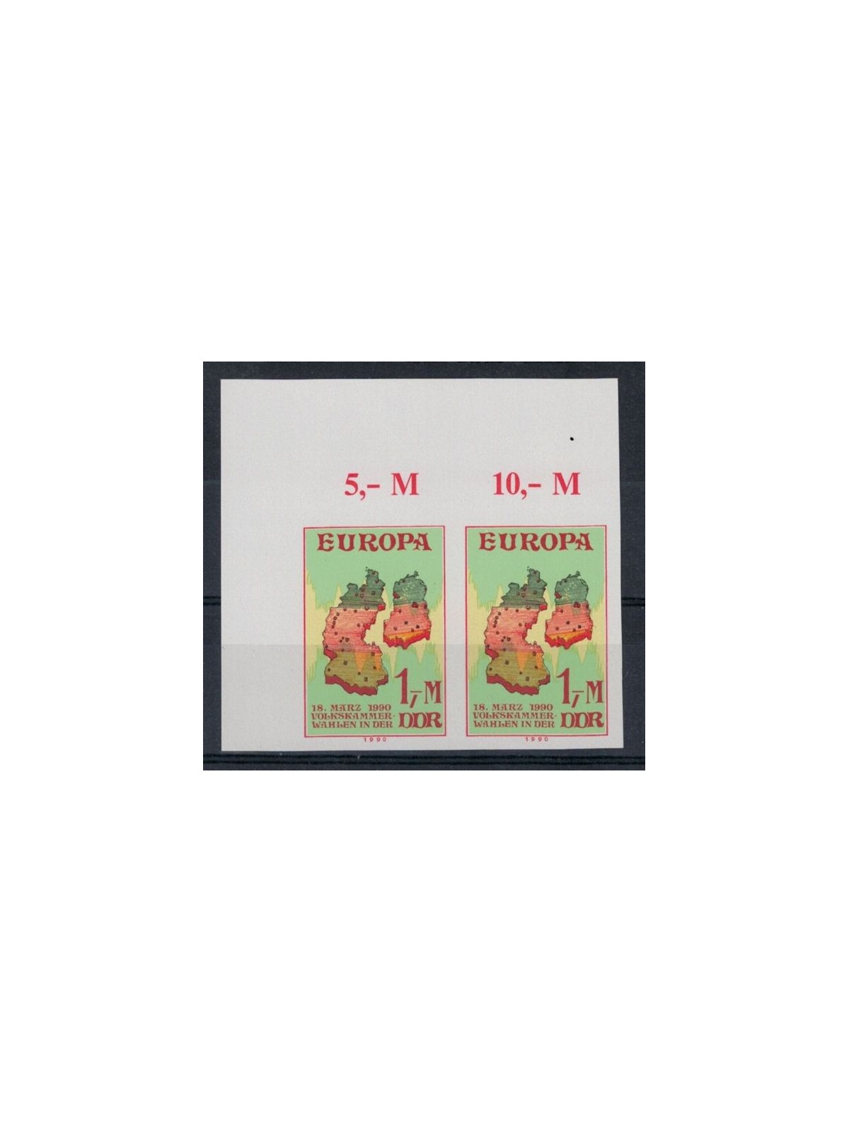 GERMANIA DDR 1990 Prova di francobollo non emesso 1v MNH**