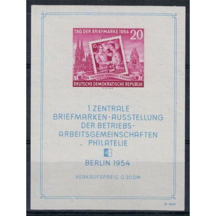 GERMANY GDR 1954 Stamp Day 1F MNH**