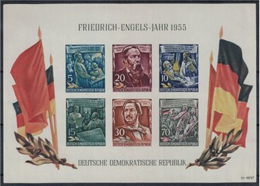 GERMANY GDR 1955 Friedrich Engels 1 s/s MNH**