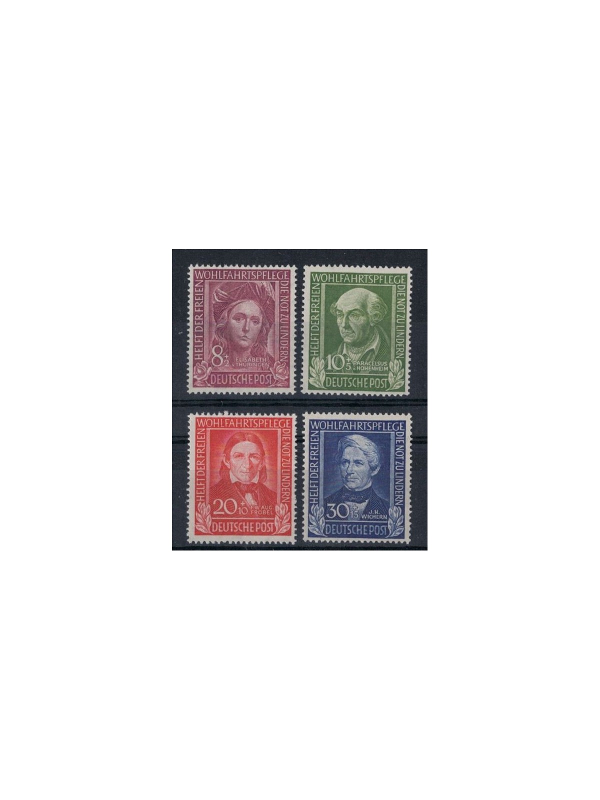 GERMANIA BRD 1949 Beneficenza 4v MNH**