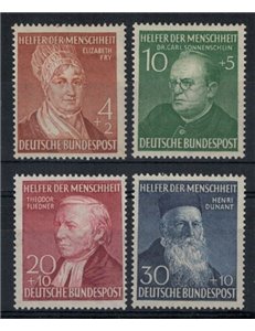 GERMANIA BRD 1952 Beneficenza 4v MNH**