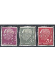 GERMANY BRD 1954 Theodor Heuss 3v MNH**