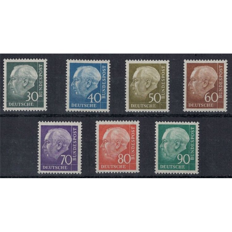 GERMANY FRG 1956-57 Theodor Heuss 7v MNH**