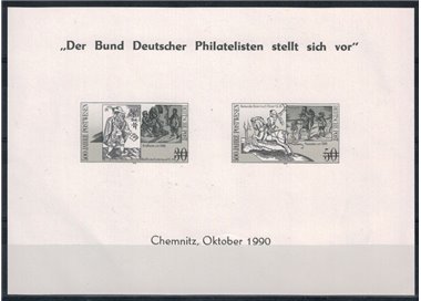 GERMANY FRG 1990 Postal Services (Proof of unissued stamps)