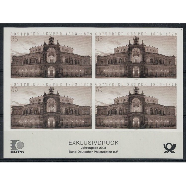 GERMANY FRG 2003 Gottfried Semper - Monochrome proof, imperforated