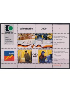 GERMANIA BRD 2009 La Posta - Emissione congiunta Liechtenstein raggruppata