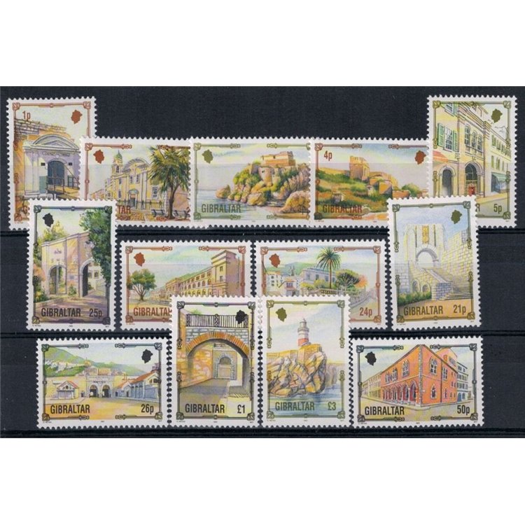 GIBRALTAR 1993 Architectural heritage 13v MNH**