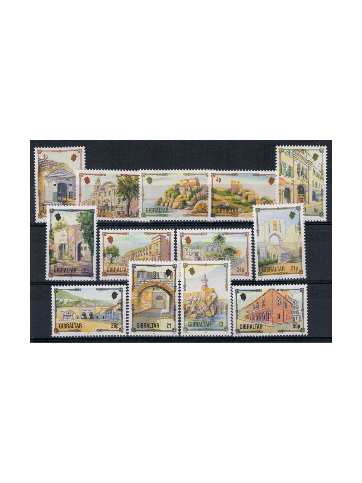 GIBRALTAR 1993 Architectural heritage 13v MNH**