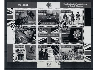 GIBRALTAR 2004 Gibraltar-United Kingdom link - Black and white proof cancelled