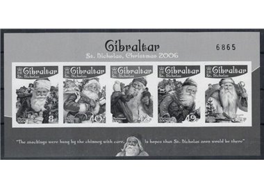 GIBILTERRA 2006 Natale - Prova in bianco e nero numerata MNH**