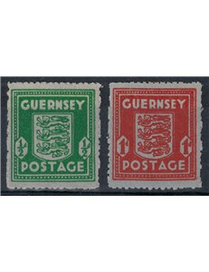 GUERNSEY 1942 OCC. TEDESCA Stemma dell'isola 2v MNH**