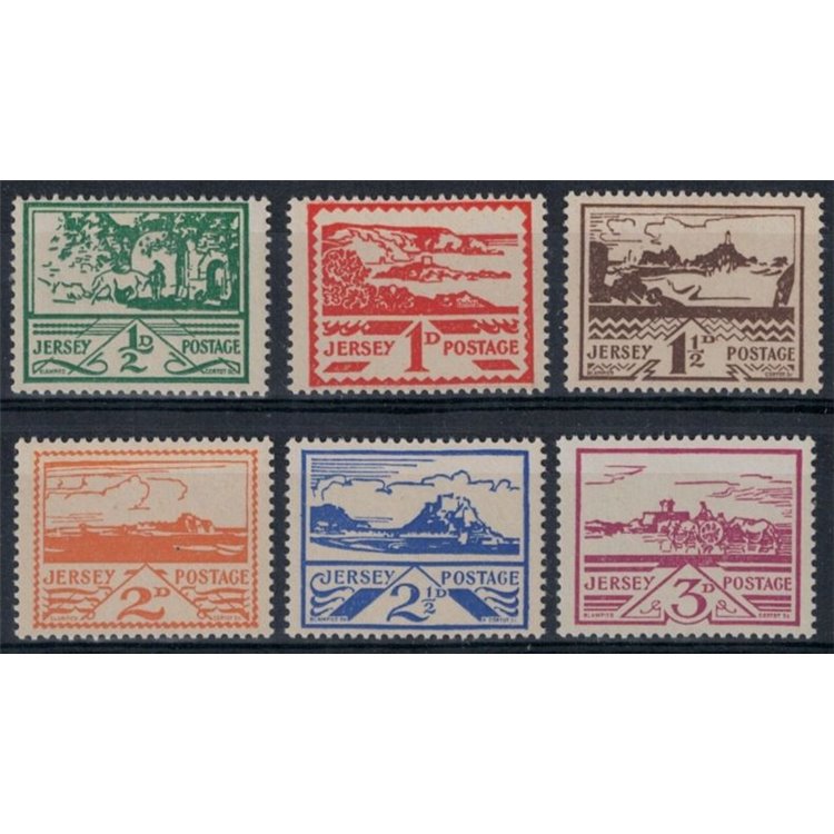 JERSEY 1943 GERMAN OCC. GERMAN Views 6v MNH**