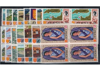 JERSEY 1969 Elizabeth II and various subjects (in block of four) 15v MNH**
