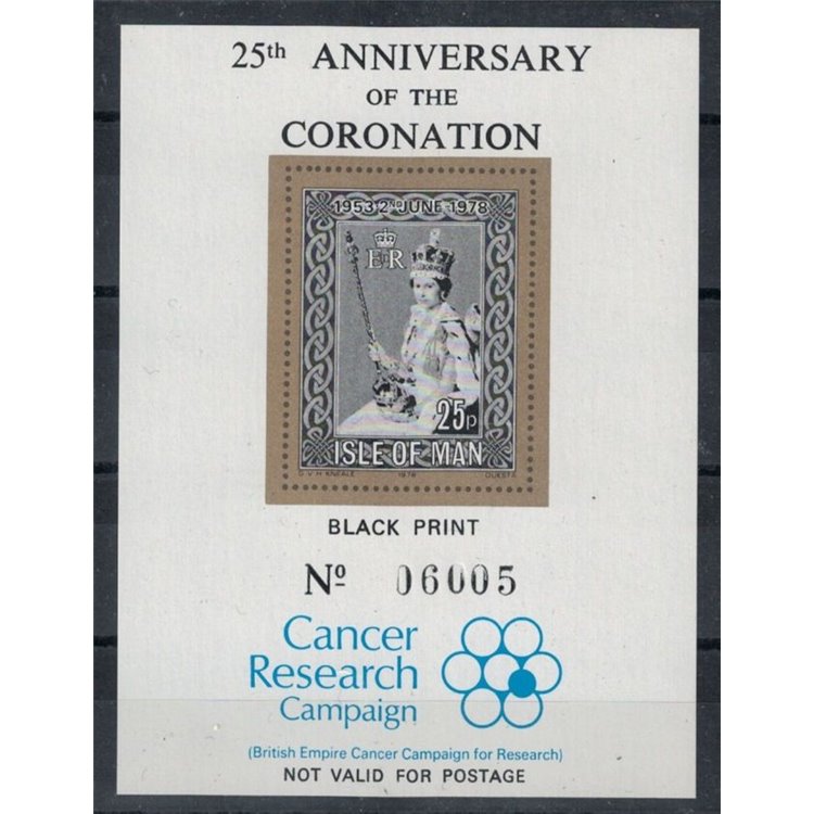 MAN 1978 Silver Jubilee, Prova in nero e oro MNH**