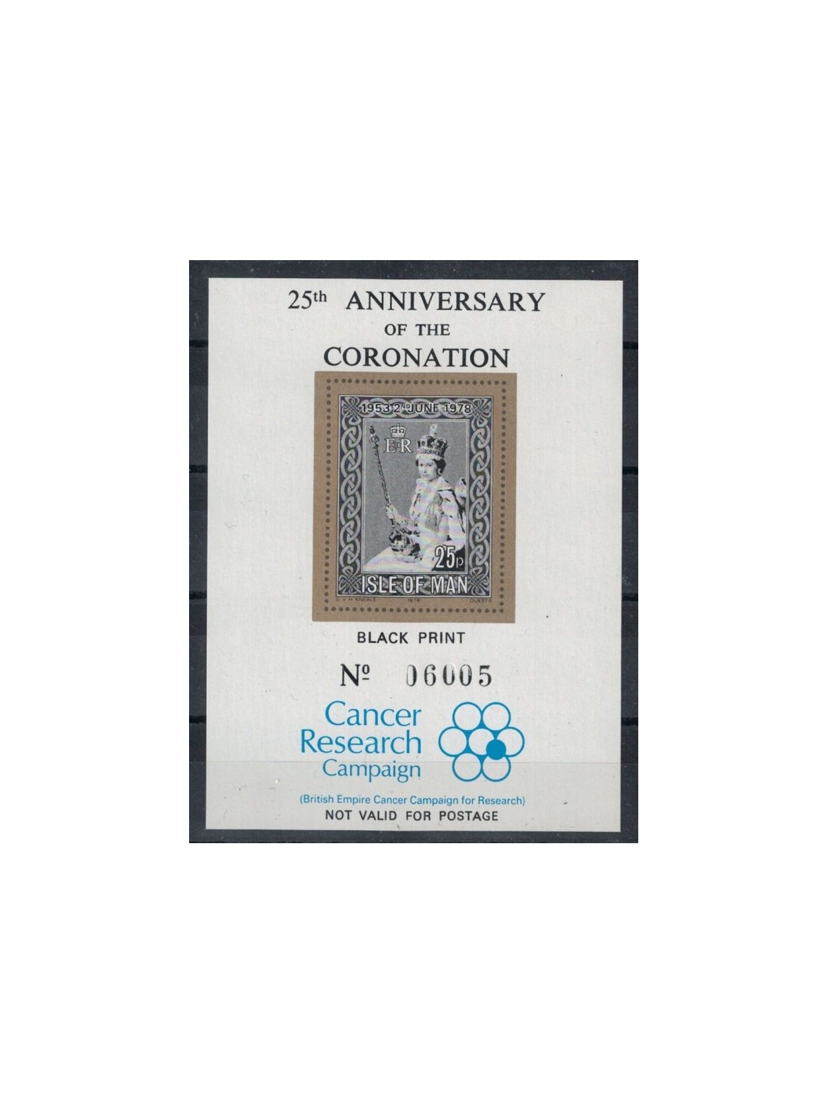MAN 1978 Silver Jubilee, Prova in nero e oro MNH**