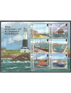 ALDERNEY 2012 Storia dei porti 1 BF MNH**