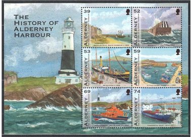 ALDERNEY 2012 Storia dei porti 1 BF MNH**