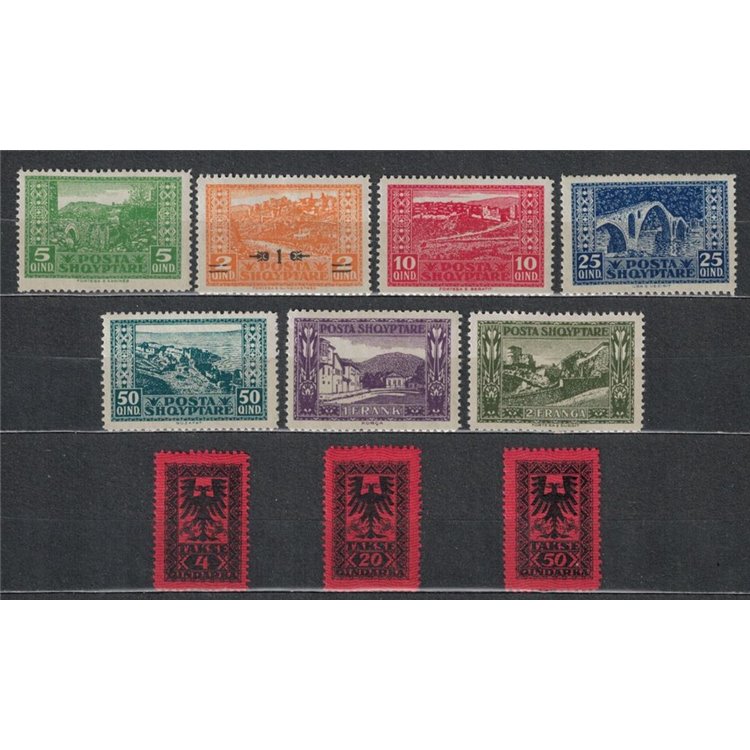 ALBANIA 1922 Libretto ufficiale omaggio delle poste albanesi 10v MNH**