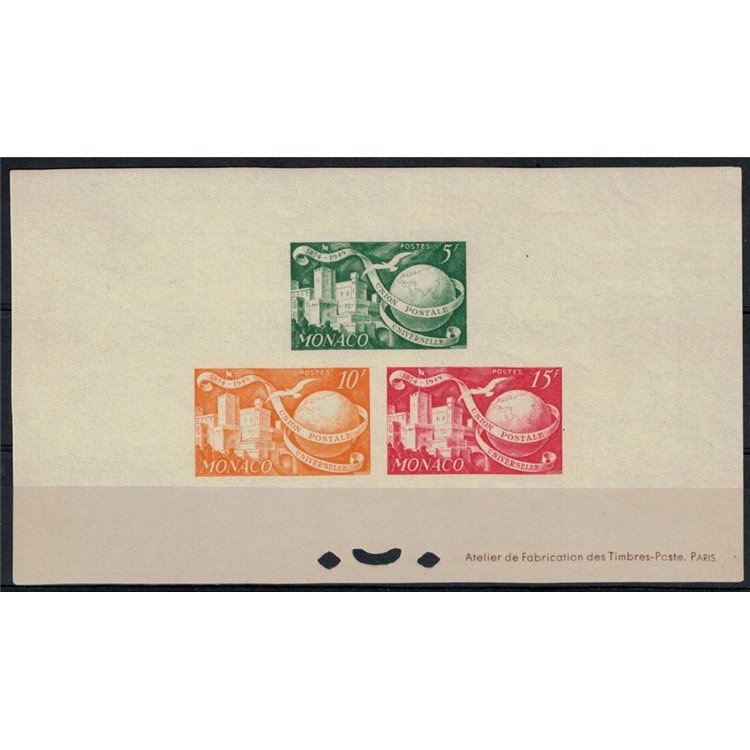 MONACO 1949 Anniversario UPU non dentellato 1 BF MNH**
