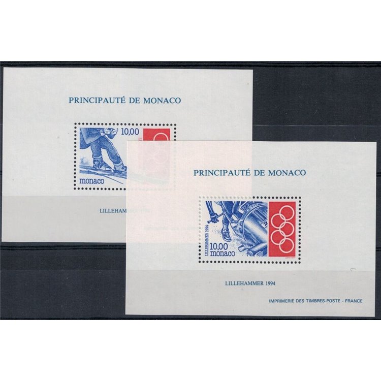 MONACO 1994 Lillehammer Olympic Games 2 s/s MNH**