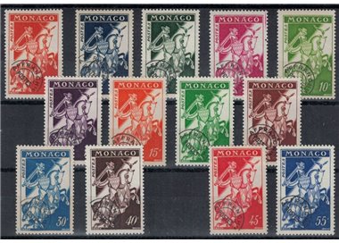 MONACO 1954-59 Preannullati Cavaliere 13v MNH**