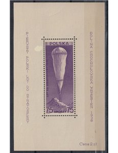 POLONIA 1938 Volo stratosferico BF MNH**