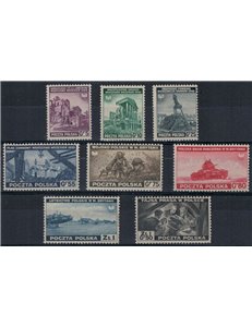 POLAND 1941 GOVERNMENT IN EXILE Various subjects 8v MNH**