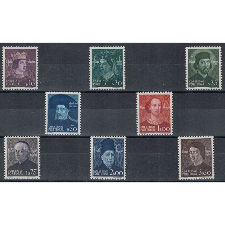 PORTUGAL 1949 Aviz dynasty 8v MNH**