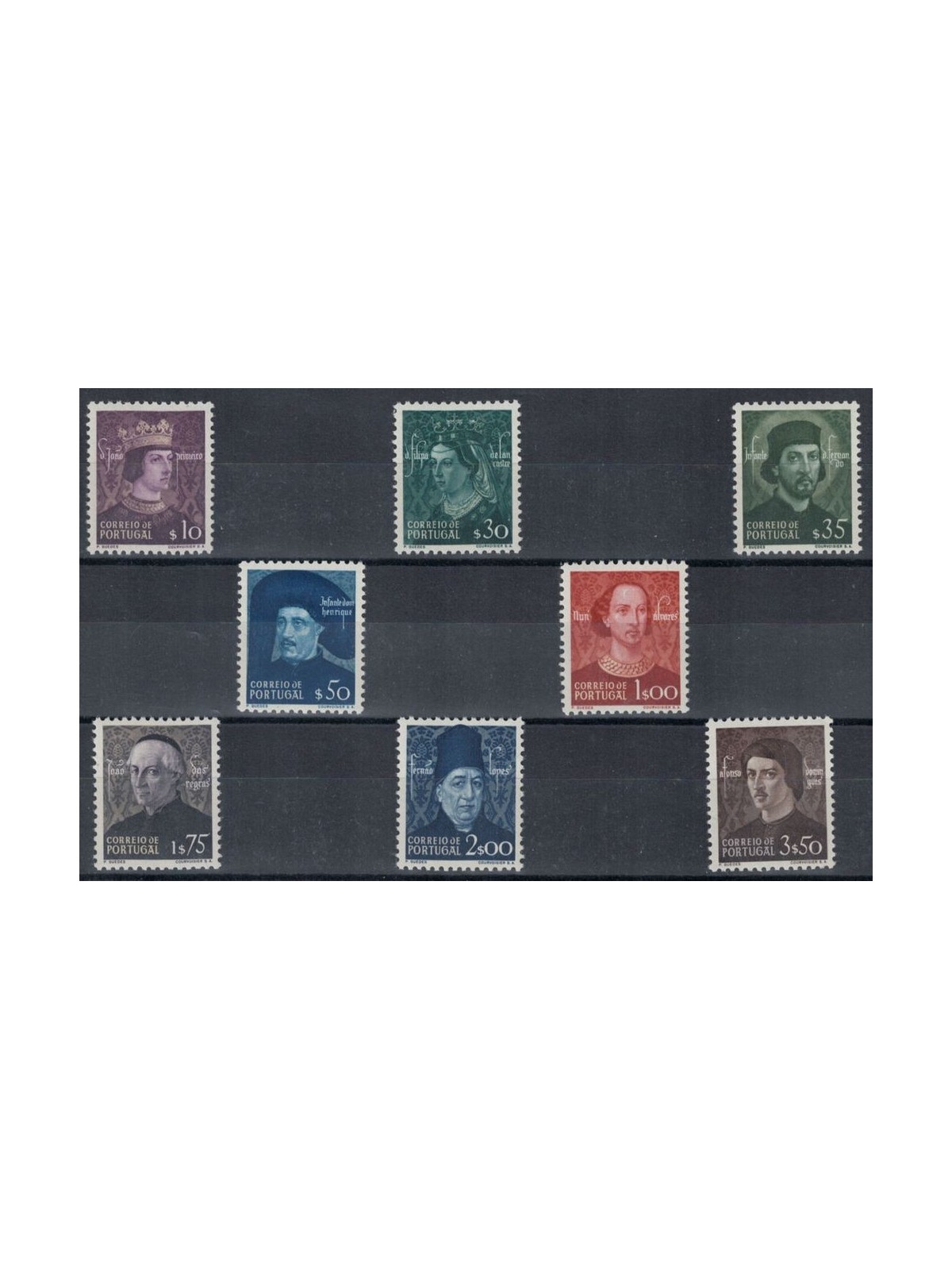PORTUGAL 1949 Aviz dynasty 8v MNH**