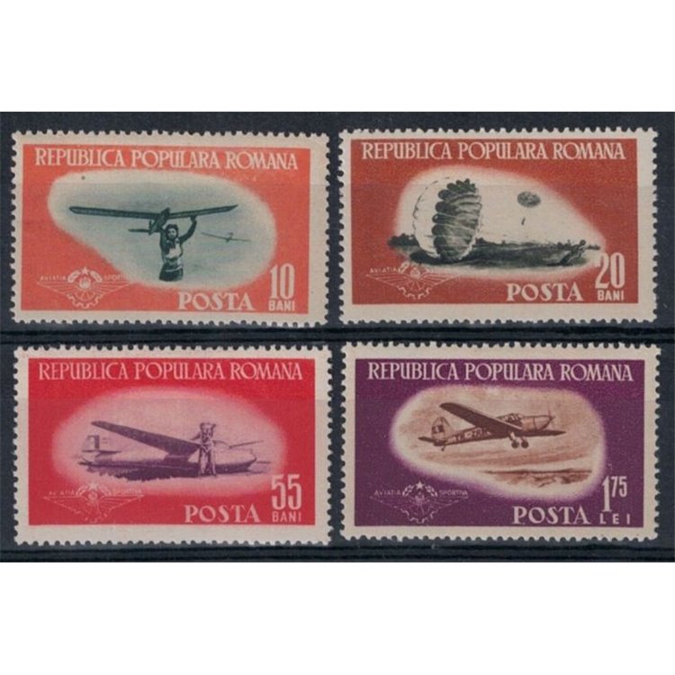 ROMANIA 1953 Sports aviation 4v MH*