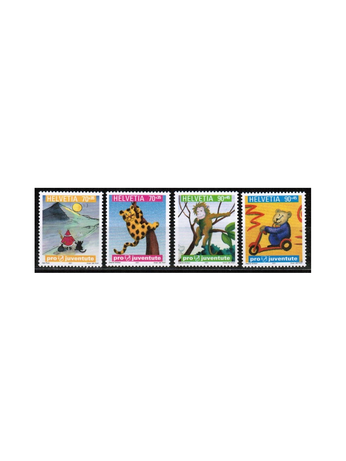 SWITZERLAND 2001 Pro Juventute 4v MNH**