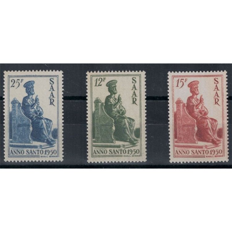 GERMANIA SARRE 1950 Anno Santo 3v MNH**