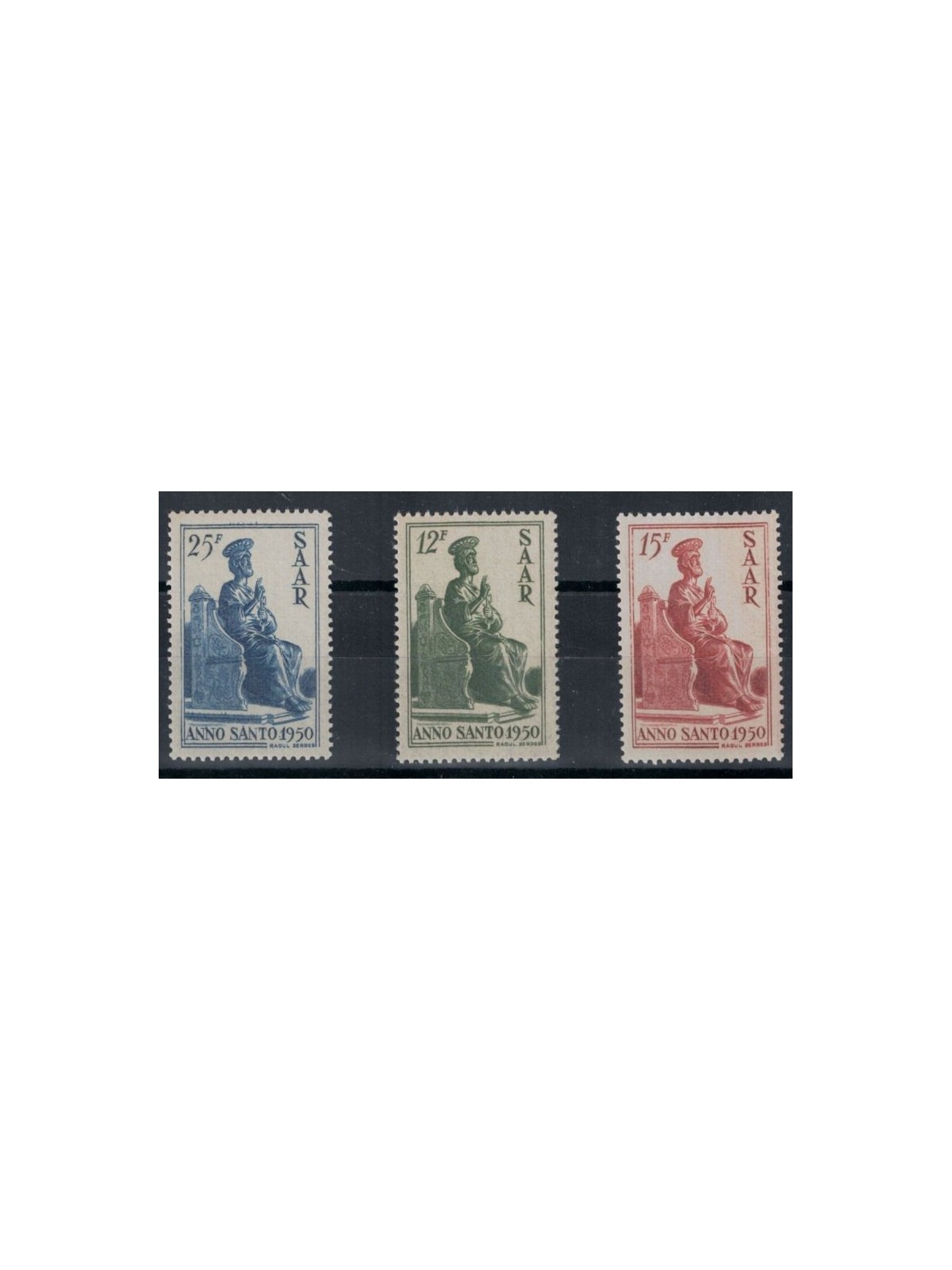 GERMANIA SARRE 1950 Anno Santo 3v MNH**