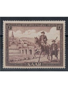 GERMANY SARRE 1951 Stamp Day 1v MNH**