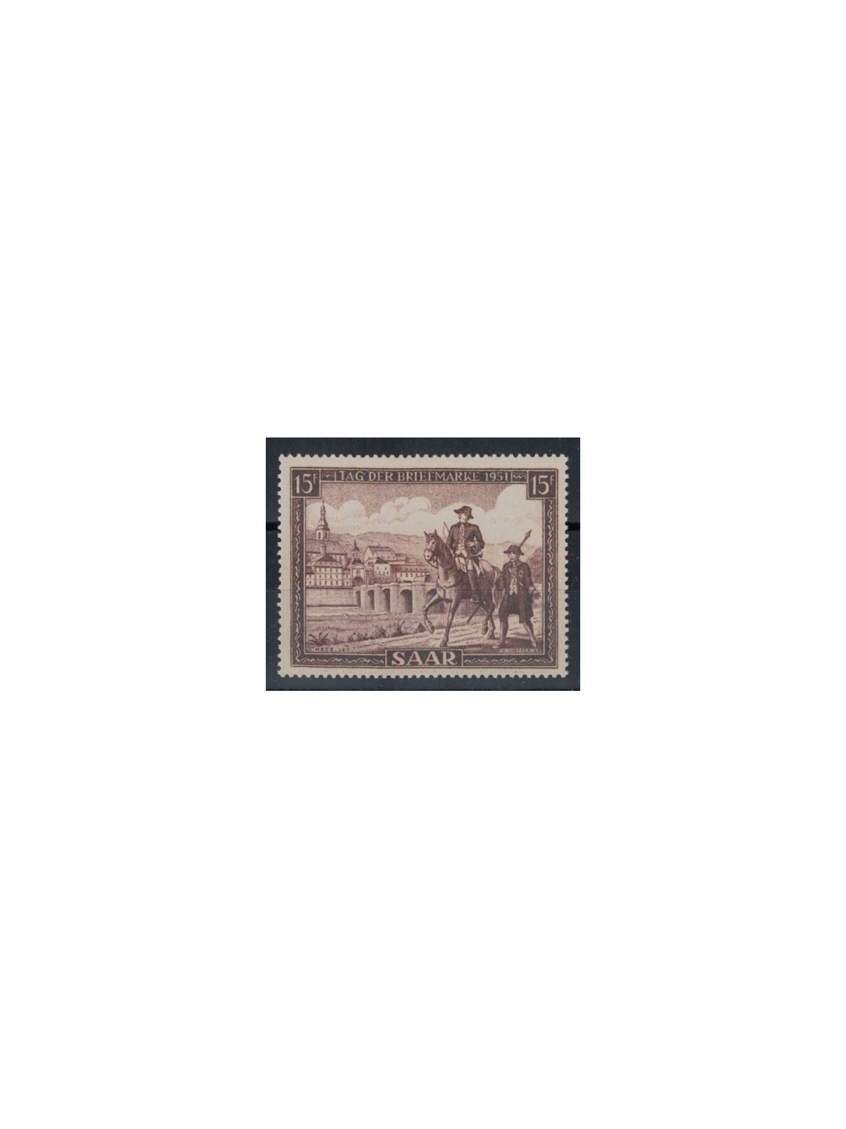 GERMANY SARRE 1951 Stamp Day 1v MNH**