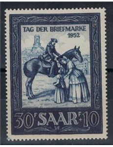 GERMANY SARRE 1952 Stamp Day MNH**