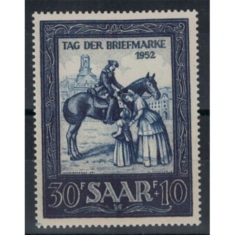 GERMANIA SARRE 1952 Giornata del francobollo MNH**