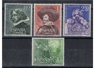 SPAGNA 1961 Centenario Velasquez 4v MNH**