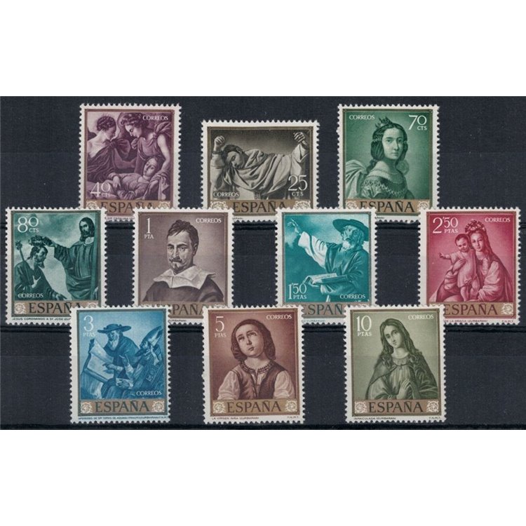 SPAGNA 1962 Giornata del francobollo 10v MNH**