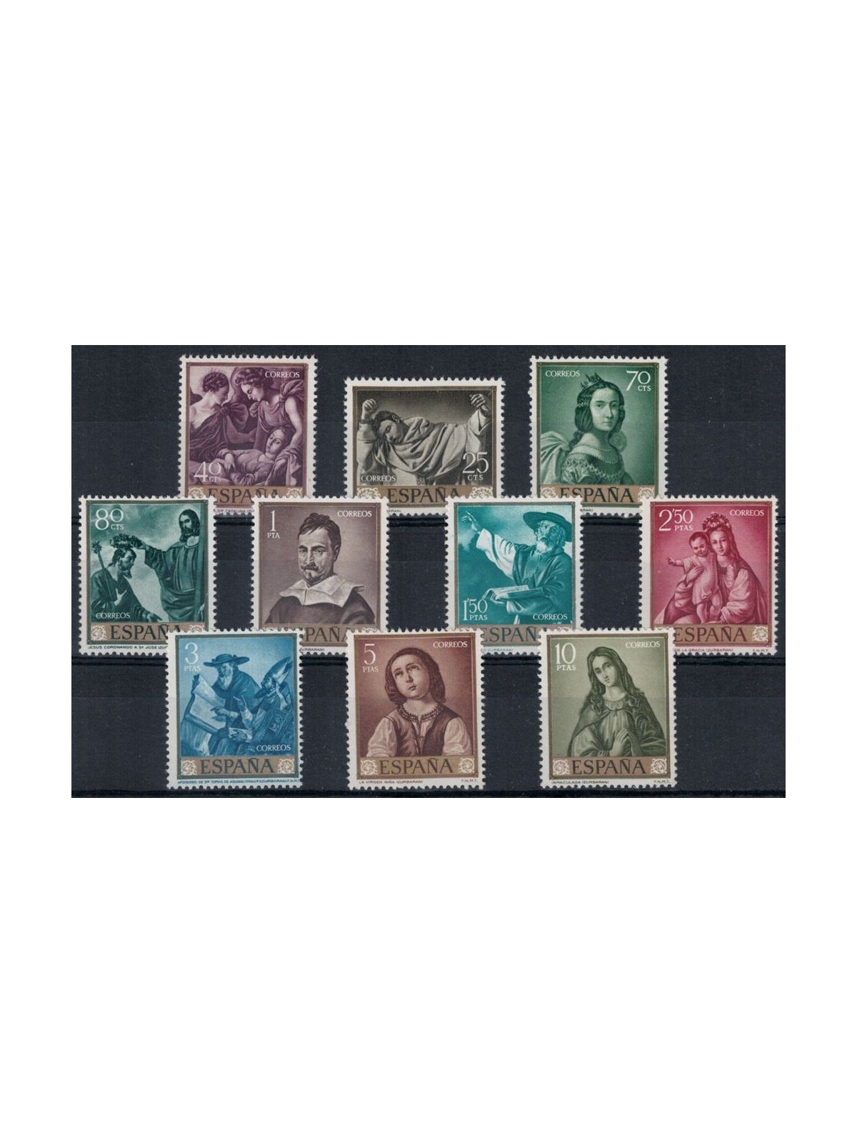 SPAIN 1962 Stamp Day 10v MNH**