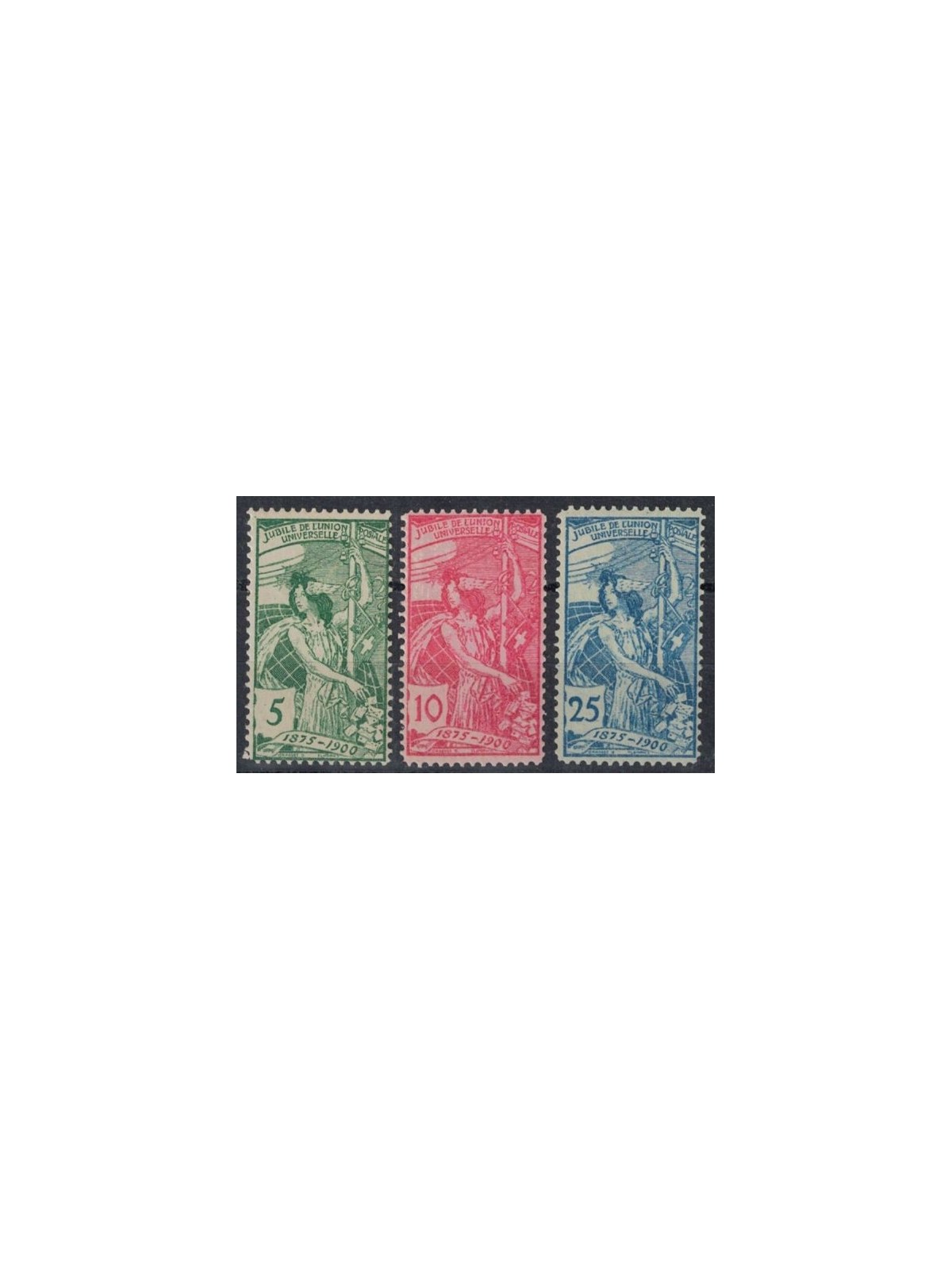 SWITZERLAND 1900 Universal Postal Union 3v MNH**