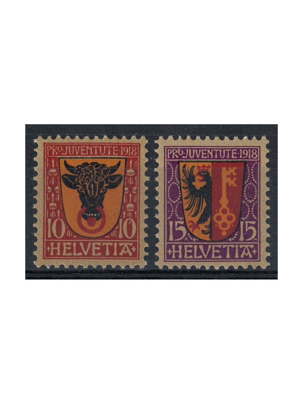 SWITZERLAND 1918 Pro Juventute 2v MNH**