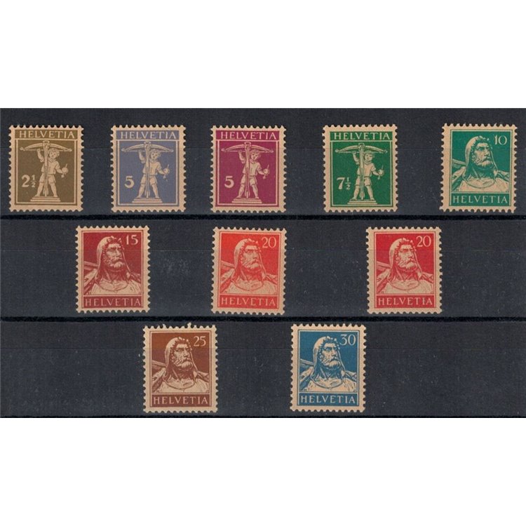 SVIZZERA 1924-28 Soggetti vari 10v MNH**