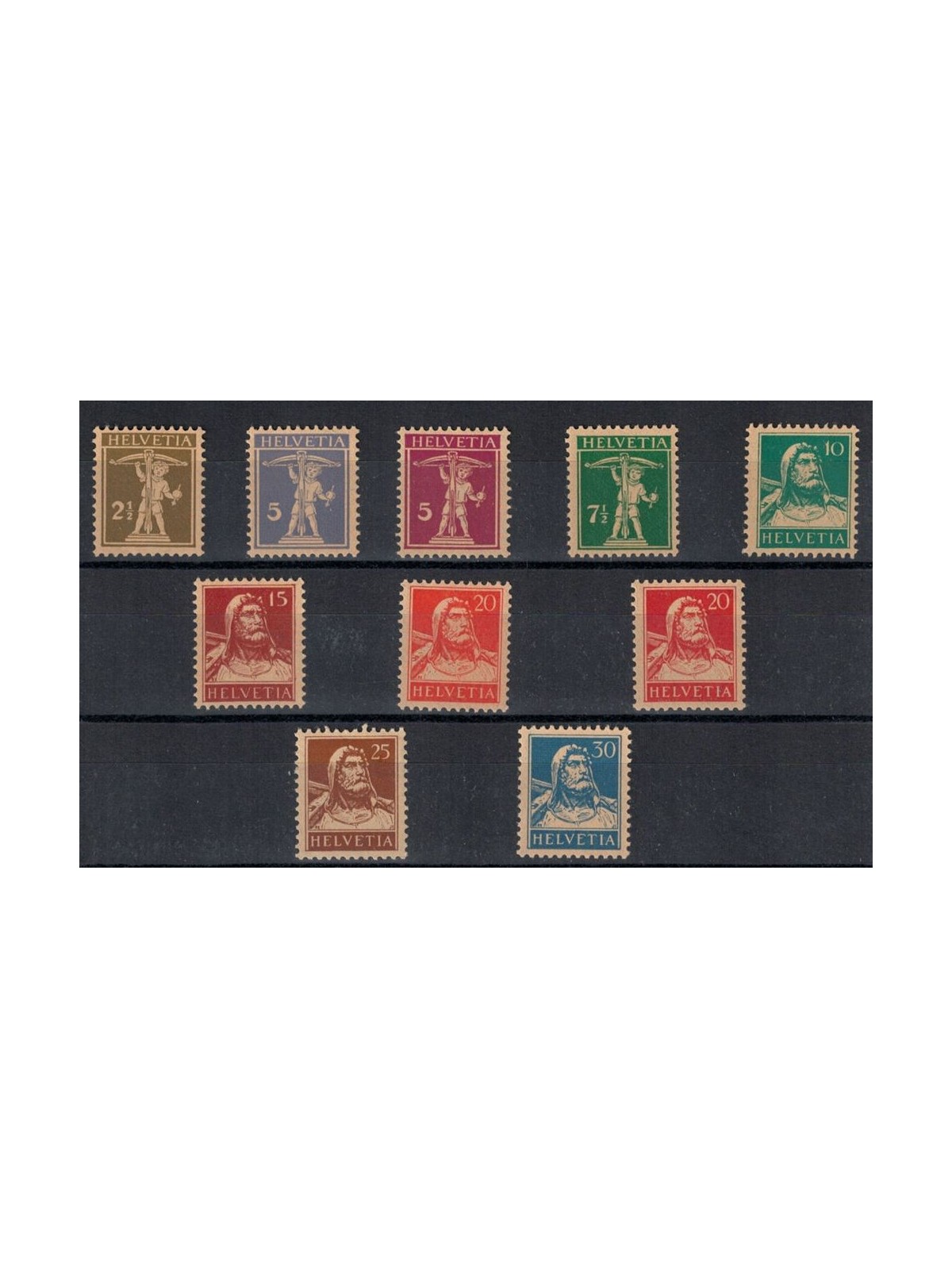 SVIZZERA 1924-28 Soggetti vari 10v MNH**